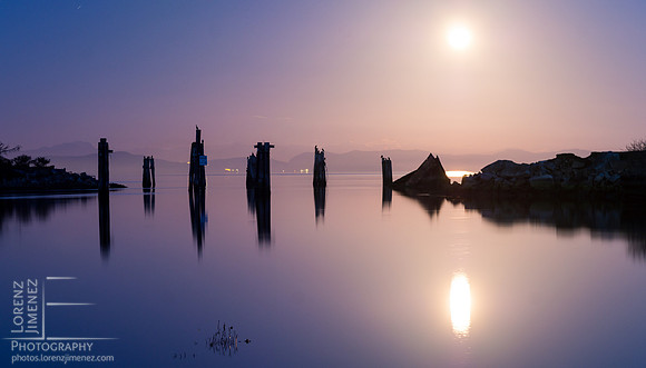 Full moon over Royston Wrecks