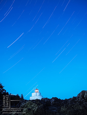 Startrails at the Amphritite Lighthouse